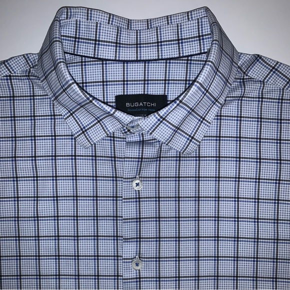 Bugatchi Other - Bugatchi Blue Checkered Men's Shirt XL